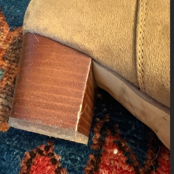 J.Crew Rory Tan Microsuede Heeled Ankle Boots Booties size 8 - Picture 3 of 4